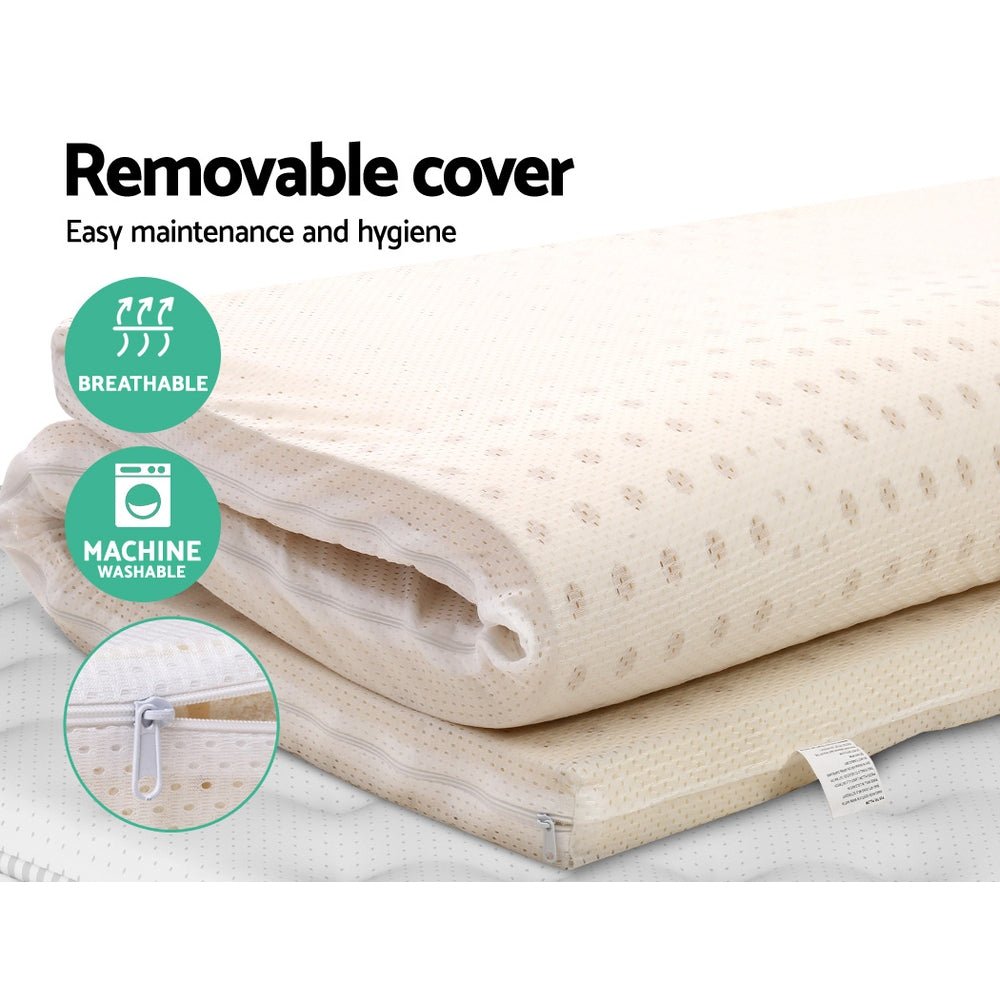 7 Zone Latex Mattress Topper Underlay 7.5cm Queen Mat Pad Cover - Home & Garden > Bedding - Rivercity House & Home Co. (ABN 18 642 972 209) - Affordable Modern Furniture Australia