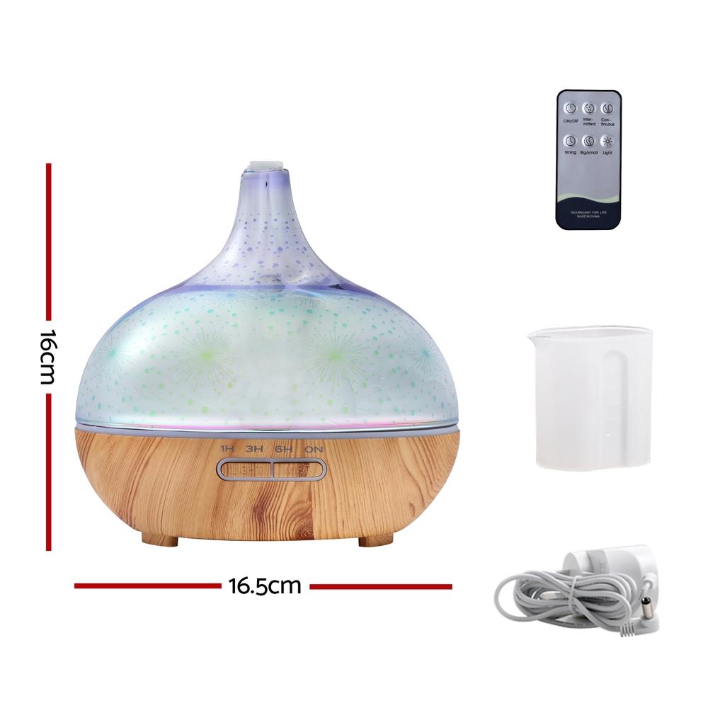 Aroma Aromatherapy Diffuser 3D LED Night Light Firework 400ml Remote Control - Rivercity House & Home Co. (ABN 18 642 972 209) - Affordable Modern Furniture Australia