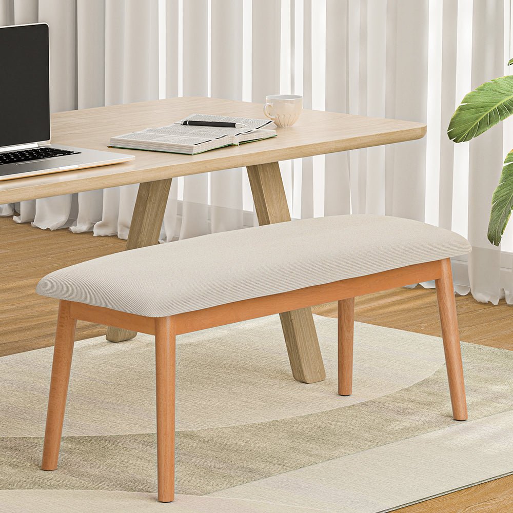 Dining Bench Seat Stool Cushion Furniture Oak 106cm - Furniture > Dining - Rivercity House & Home Co. (ABN 18 642 972 209) - Affordable Modern Furniture Australia