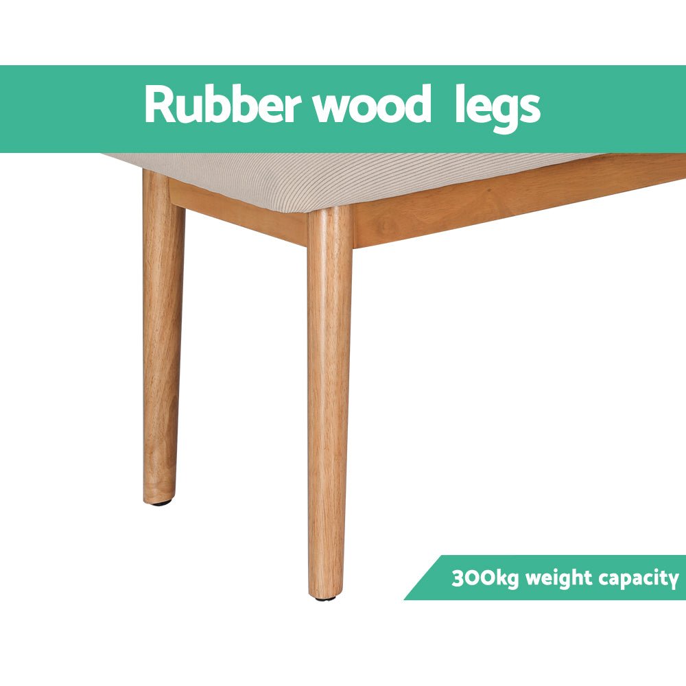 Dining Bench Seat Stool Cushion Furniture Oak 106cm - Furniture > Dining - Rivercity House & Home Co. (ABN 18 642 972 209) - Affordable Modern Furniture Australia