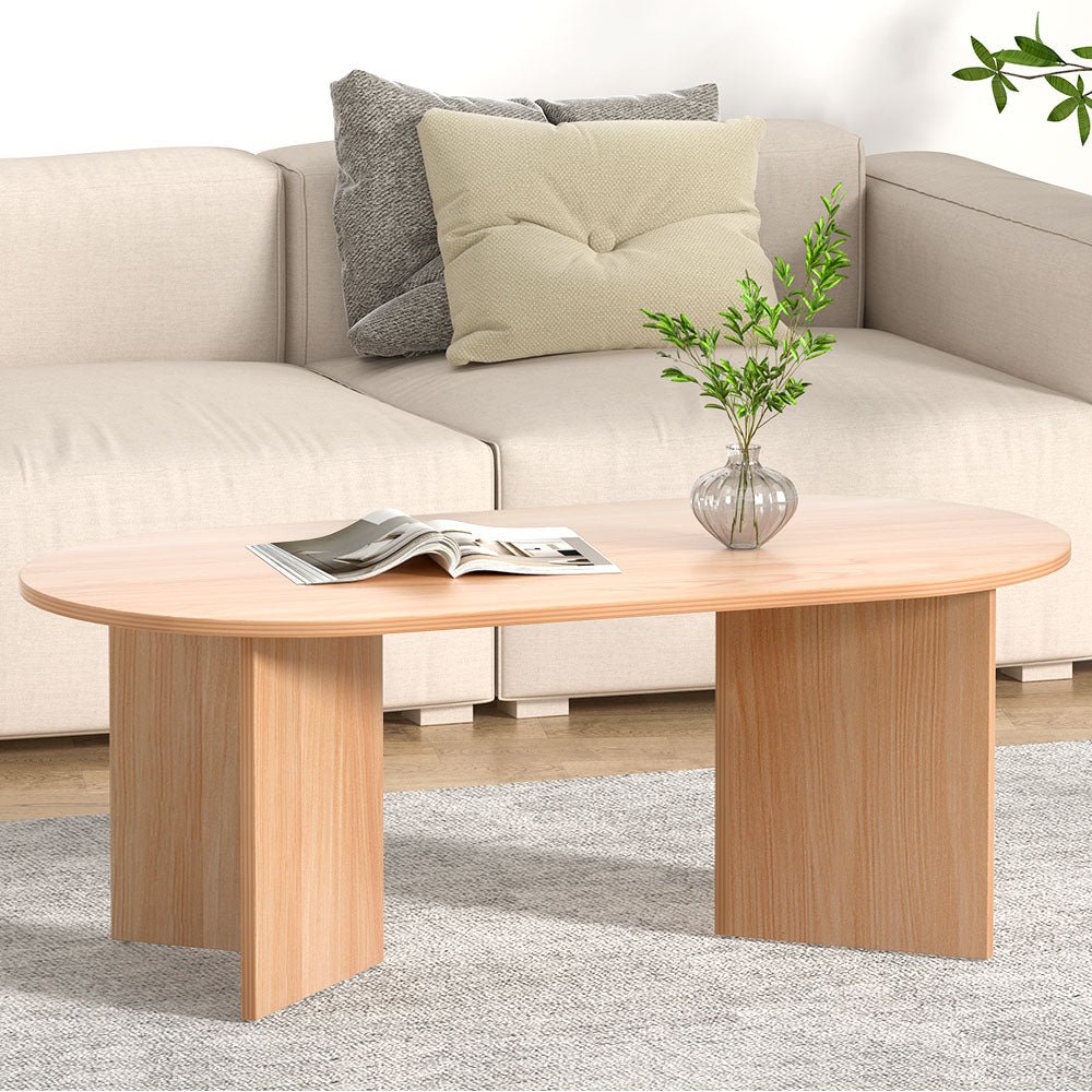 Oval Coffee Table 110CM - Furniture > Living Room - Rivercity House & Home Co. (ABN 18 642 972 209) - Affordable Modern Furniture Australia