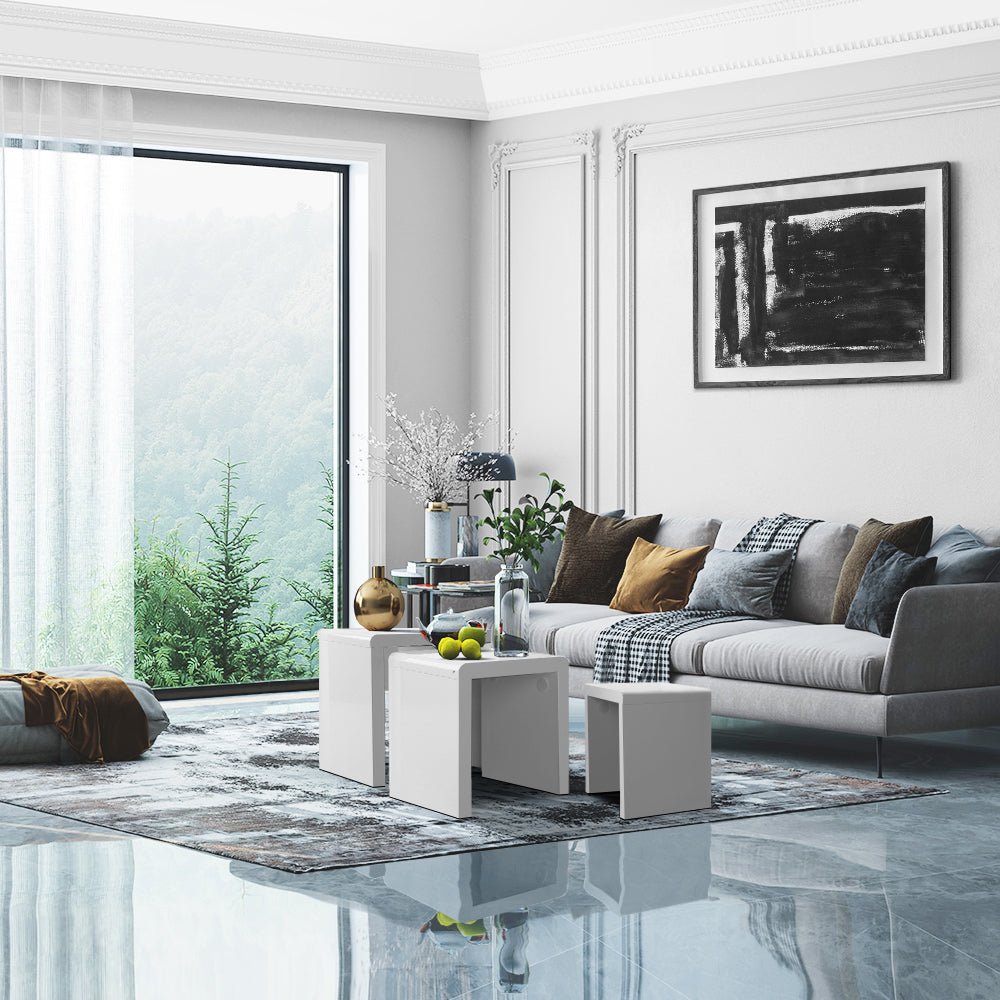 Set of 3 Nesting Tables - Furniture > Living Room - Rivercity House & Home Co. (ABN 18 642 972 209) - Affordable Modern Furniture Australia