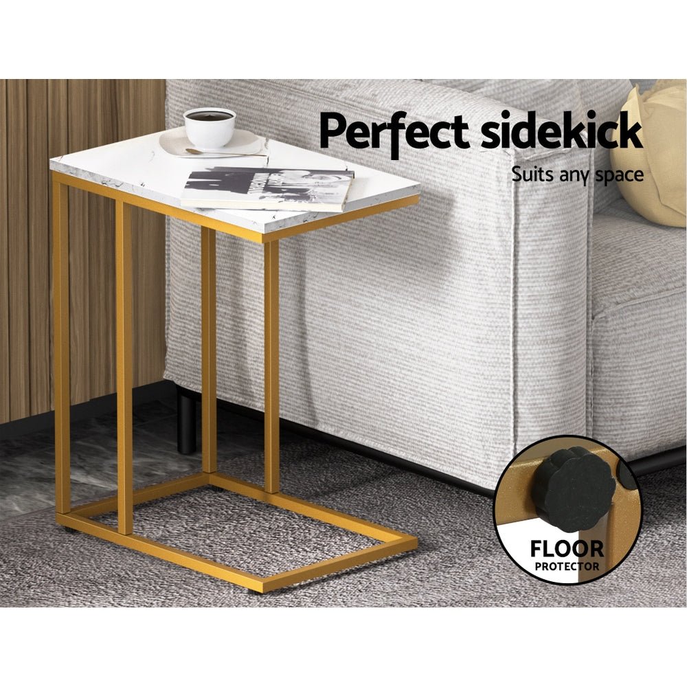 Living Room Side Table - White - Furniture > Living Room - Rivercity House & Home Co. (ABN 18 642 972 209) - Affordable Modern Furniture Australia