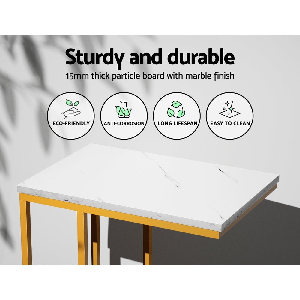 Living Room Side Table - White - Furniture > Living Room - Rivercity House & Home Co. (ABN 18 642 972 209) - Affordable Modern Furniture Australia