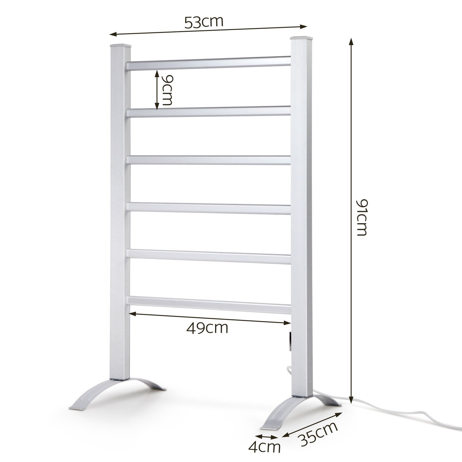 Electric Heated Towel Rail - Rivercity House & Home Co. (ABN 18 642 972 209) - Affordable Modern Furniture Australia