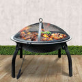 Fire Pit BBQ Charcoal Smoker Portable Outdoor Camping Pits Patio Fireplace 22Inch
