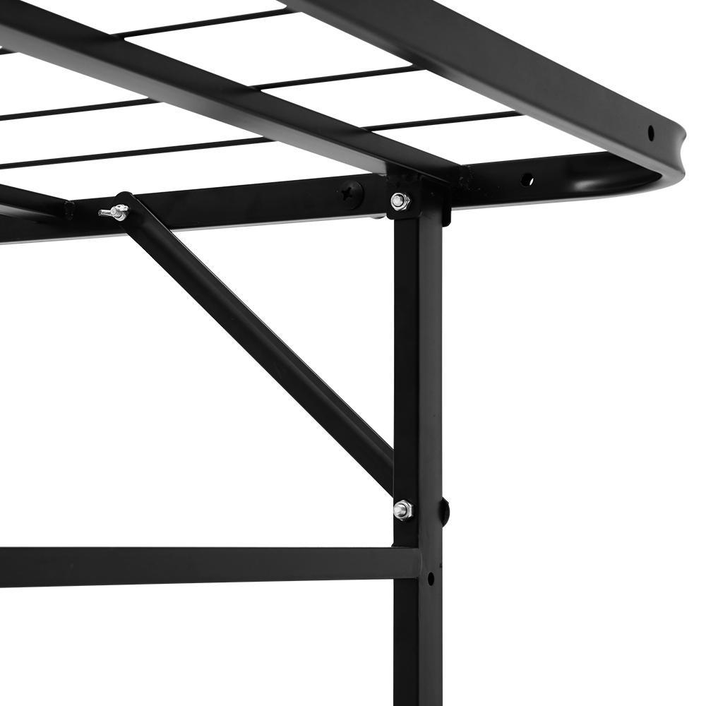 Foldable Metal King Single Bed Frame Black - Rivercity House & Home Co. (ABN 18 642 972 209) - Affordable Modern Furniture Australia