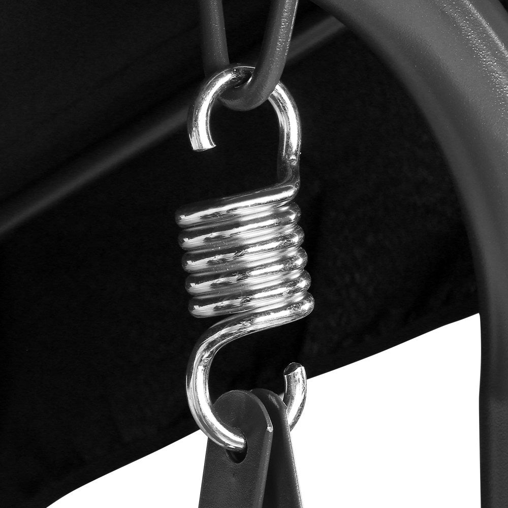 Outdoor Swing Chair Garden Bench Furniture Canopy 3 Seater Black - Home & Garden > Garden Furniture - Rivercity House & Home Co. (ABN 18 642 972 209) - Affordable Modern Furniture Australia