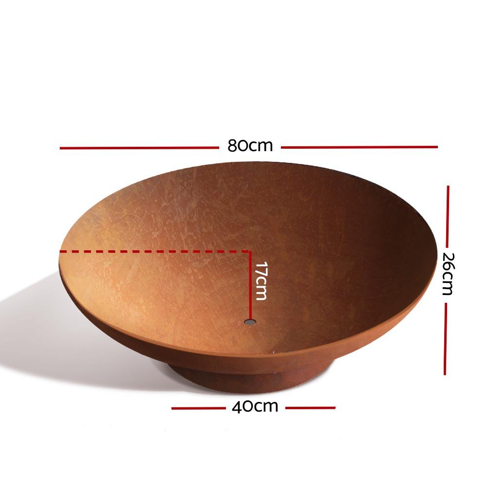 Outdoor Fire Pit Garden Charcoal Fireplace Patio Heater 80CM - Rivercity House & Home Co. (ABN 18 642 972 209) - Affordable Modern Furniture Australia