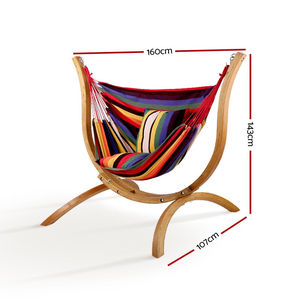 Hammock with Wooden Hammock Stand - Rivercity House & Home Co. (ABN 18 642 972 209) - Affordable Modern Furniture Australia