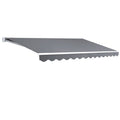Folding Arm Awning Outdoor Awning Patio Retractable 4Mx2.5M PearlGrey