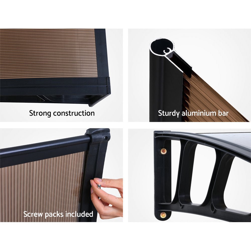 Window Door Awning Door Canopy Outdoor Patio Cover Shade 1.5mx3m DIY BR - Home & Garden > Shading - Rivercity House & Home Co. (ABN 18 642 972 209) - Affordable Modern Furniture Australia