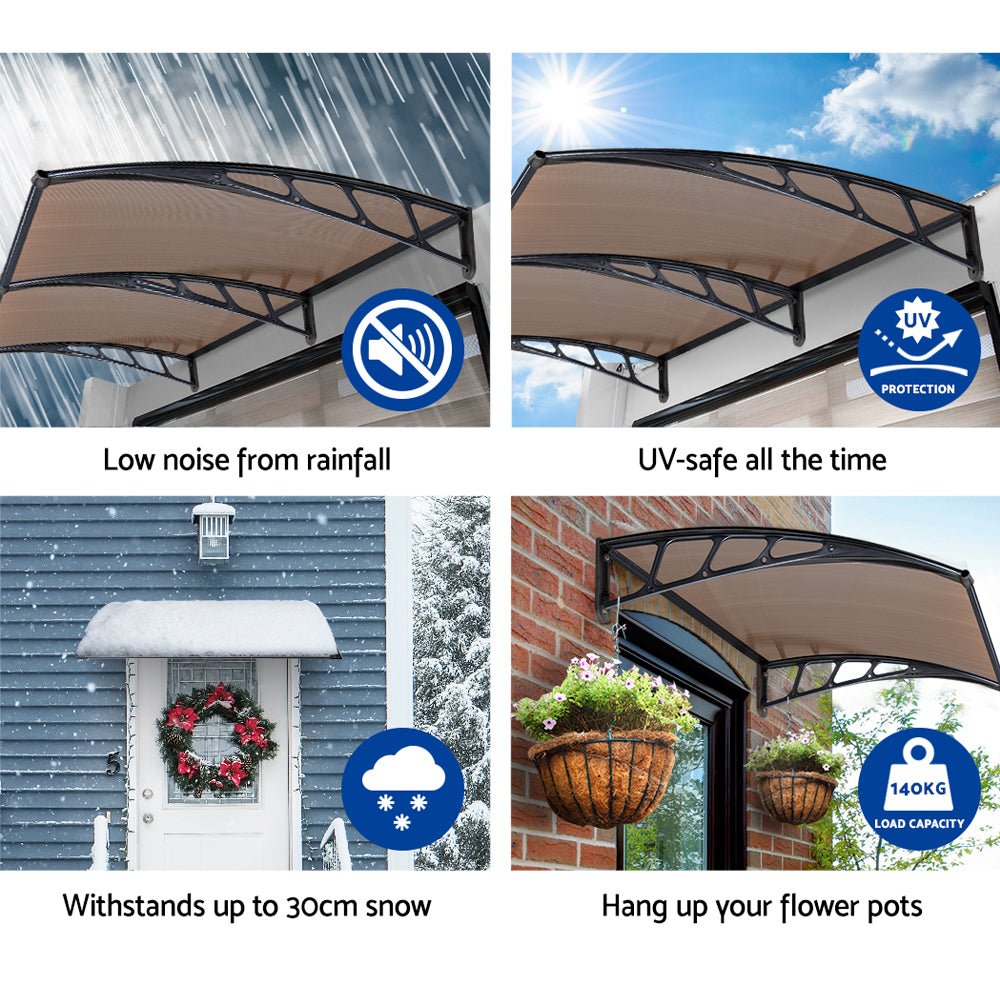 Window Door Awning Door Canopy Outdoor Patio Cover Shade 1.5mx3m DIY BR - Home & Garden > Shading - Rivercity House & Home Co. (ABN 18 642 972 209) - Affordable Modern Furniture Australia