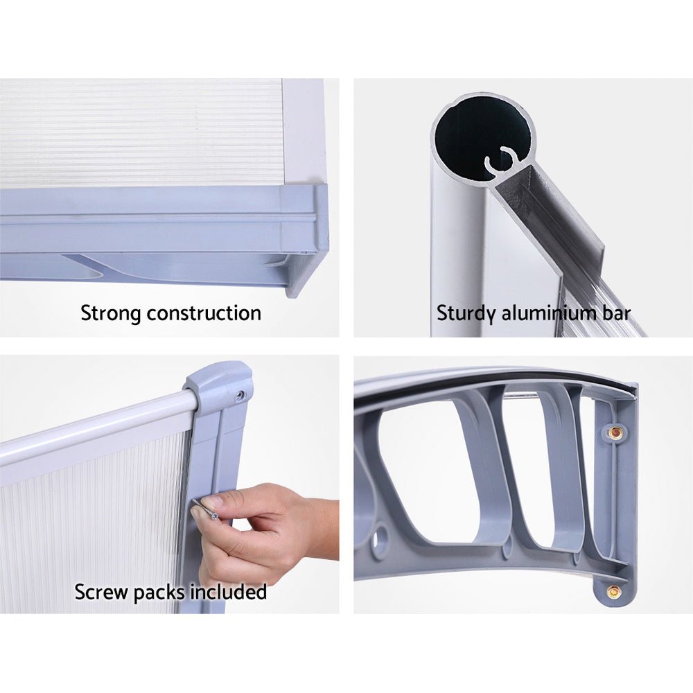 Window Door Awning Door Canopy Outdoor Patio Sun Shield 1.5mx2m DIY - Home & Garden > Shading - Rivercity House & Home Co. (ABN 18 642 972 209) - Affordable Modern Furniture Australia