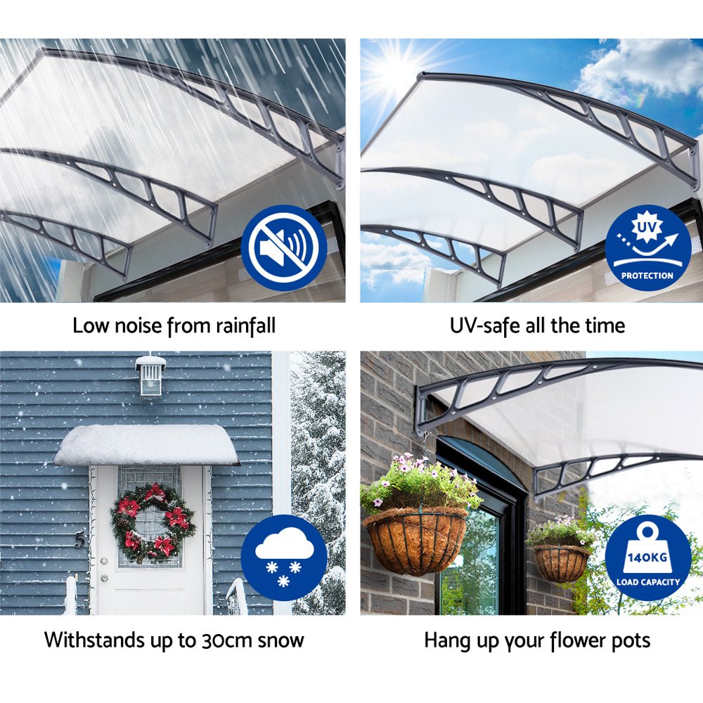 Window Door Awning Door Canopy Outdoor Patio Sun Shield 1.5mx2m DIY - Home & Garden > Shading - Rivercity House & Home Co. (ABN 18 642 972 209) - Affordable Modern Furniture Australia