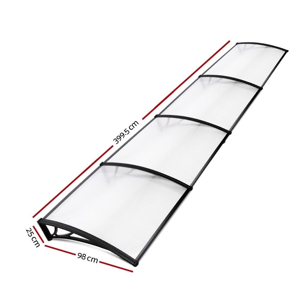 Window Door Awning Door Canopy Patio UV Sun Shield 1mx4m DIY - Home & Garden > Shading - Rivercity House & Home Co. (ABN 18 642 972 209) - Affordable Modern Furniture Australia
