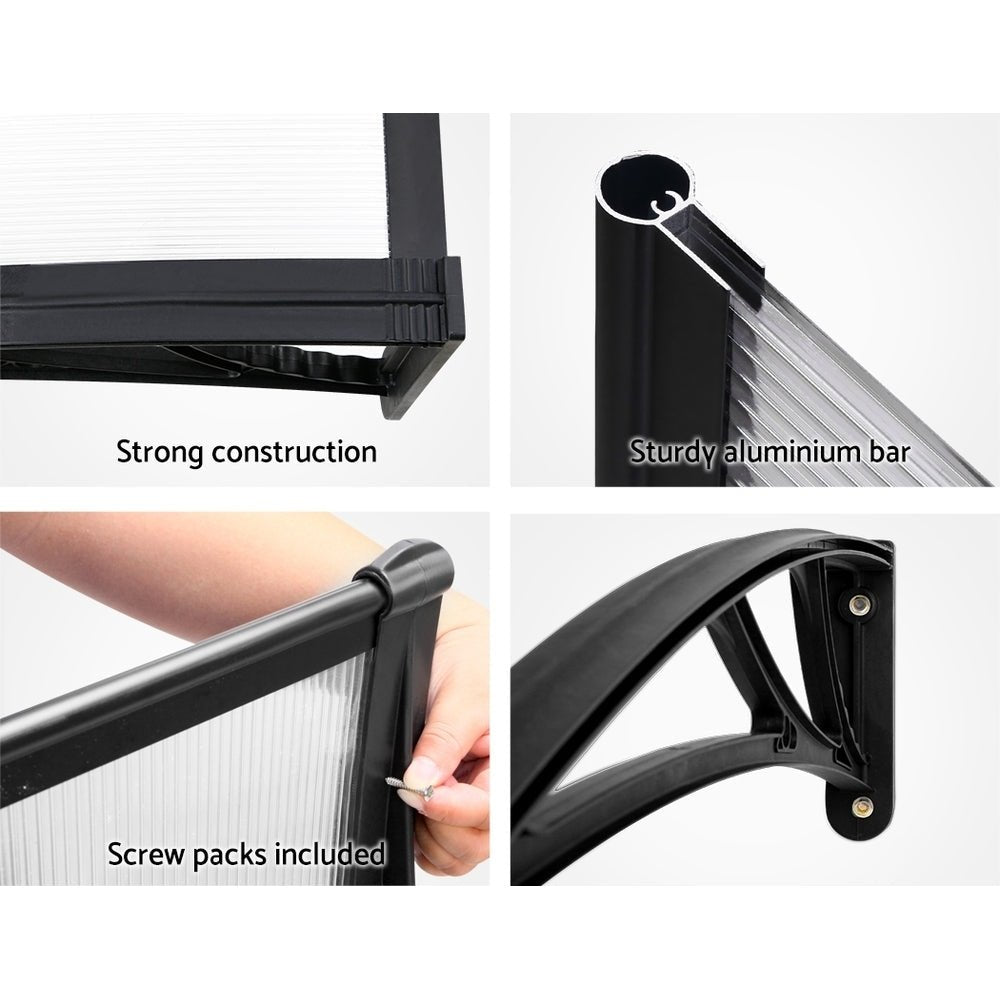 Window Door Awning Door Canopy Patio UV Sun Shield 1mx4m DIY - Home & Garden > Shading - Rivercity House & Home Co. (ABN 18 642 972 209) - Affordable Modern Furniture Australia