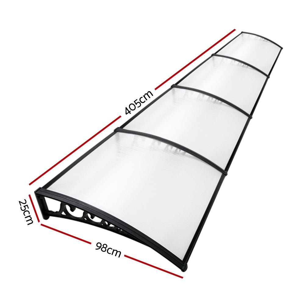 Window Door Awning Door Canopy Patio UV Sun Shield Transparent 1mx4m DIY - Home & Garden > Shading - Rivercity House & Home Co. (ABN 18 642 972 209) - Affordable Modern Furniture Australia