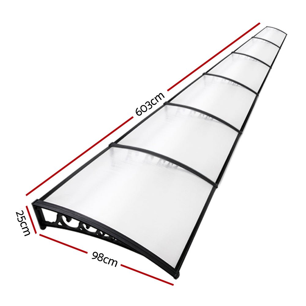 Window Door Awning Door Canopy Patio UV Sun Shield WHITE 1mx6m DIY - Home & Garden > Shading - Rivercity House & Home Co. (ABN 18 642 972 209) - Affordable Modern Furniture Australia