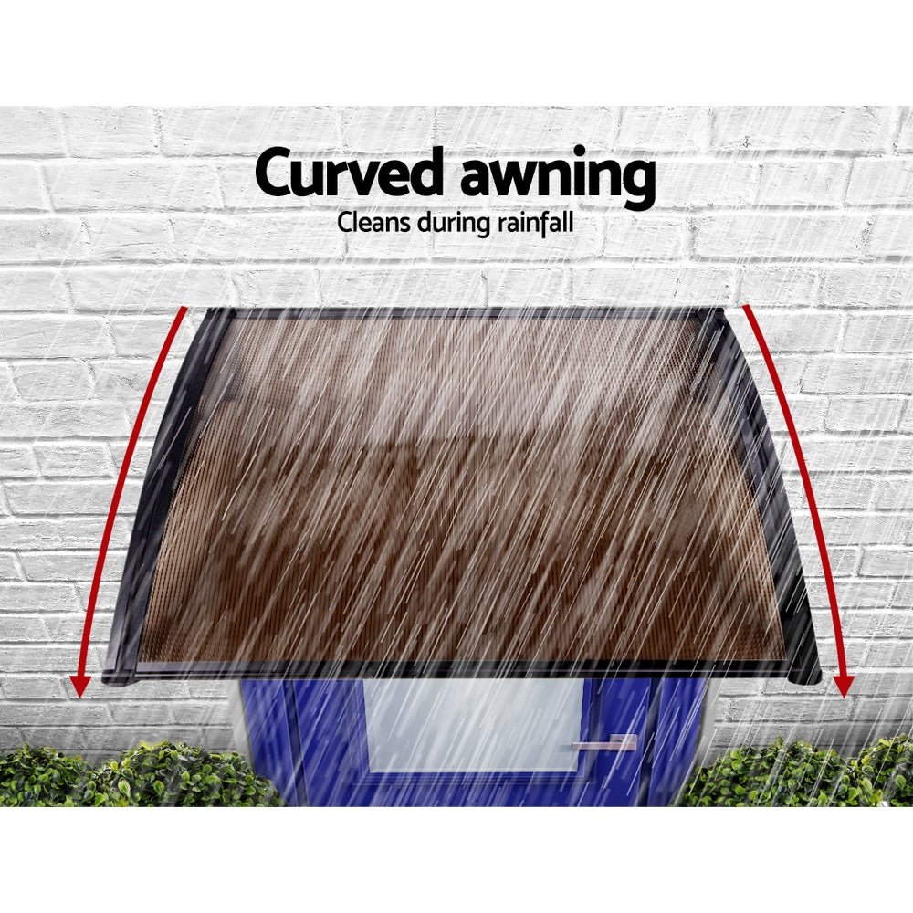 Window Door Awning Outdoor Canopy SunShield Patio 1mx2.4m DIY Brown - Home & Garden > Shading - Rivercity House & Home Co. (ABN 18 642 972 209) - Affordable Modern Furniture Australia