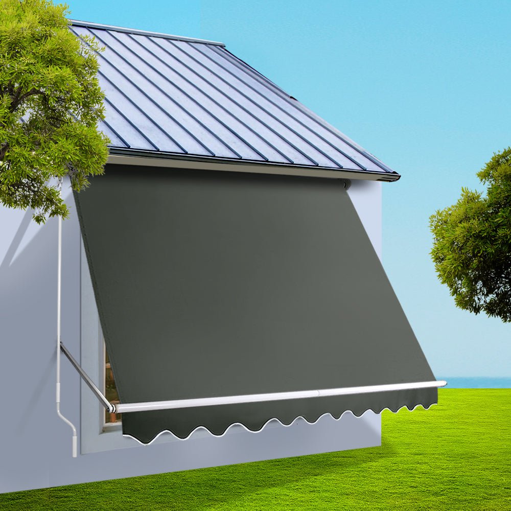 Window Fixed Pivot Arm Awning Patio Outdoor Blinds Retractable 2.8X2.1M - Home & Garden > Shading - Rivercity House & Home Co. (ABN 18 642 972 209) - Affordable Modern Furniture Australia