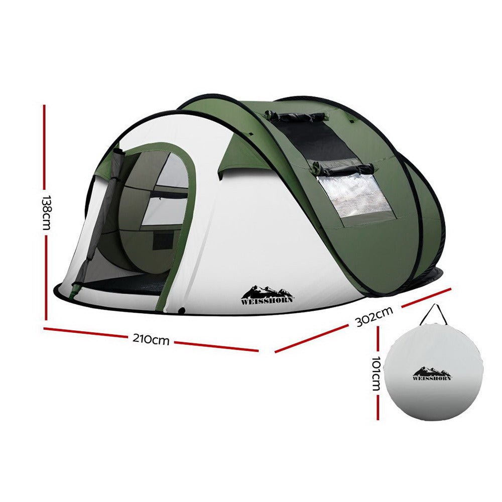 Instant Up Camping Tent 4-5 Person Pop up Tents Family Hiking Beach Dome - Outdoor > Camping - Rivercity House & Home Co. (ABN 18 642 972 209) - Affordable Modern Furniture Australia