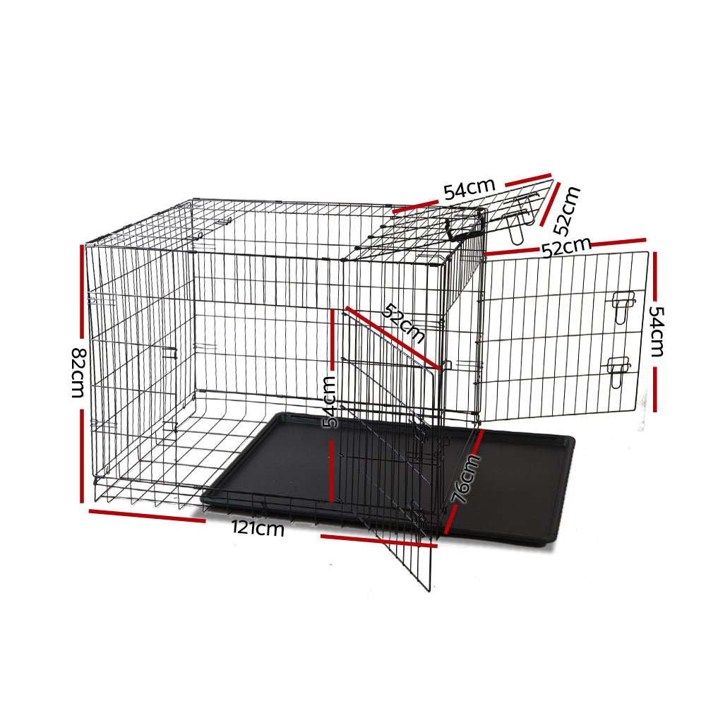 Dog Cage 48inch Pet Cage - Black - Pet Care > Dog Supplies - Rivercity House & Home Co. (ABN 18 642 972 209) - Affordable Modern Furniture Australia