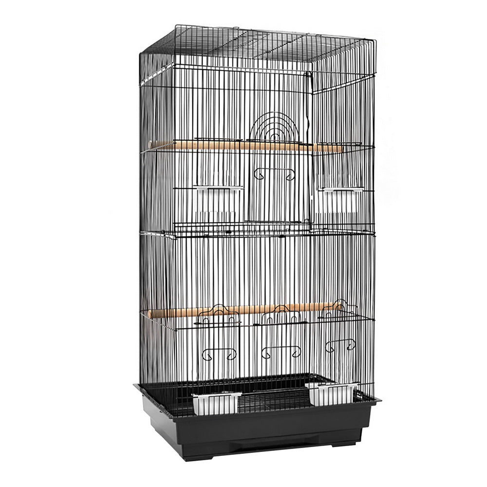 Medium Bird Cage with Perch - Black - Pet Care > Bird - Rivercity House & Home Co. (ABN 18 642 972 209) - Affordable Modern Furniture Australia