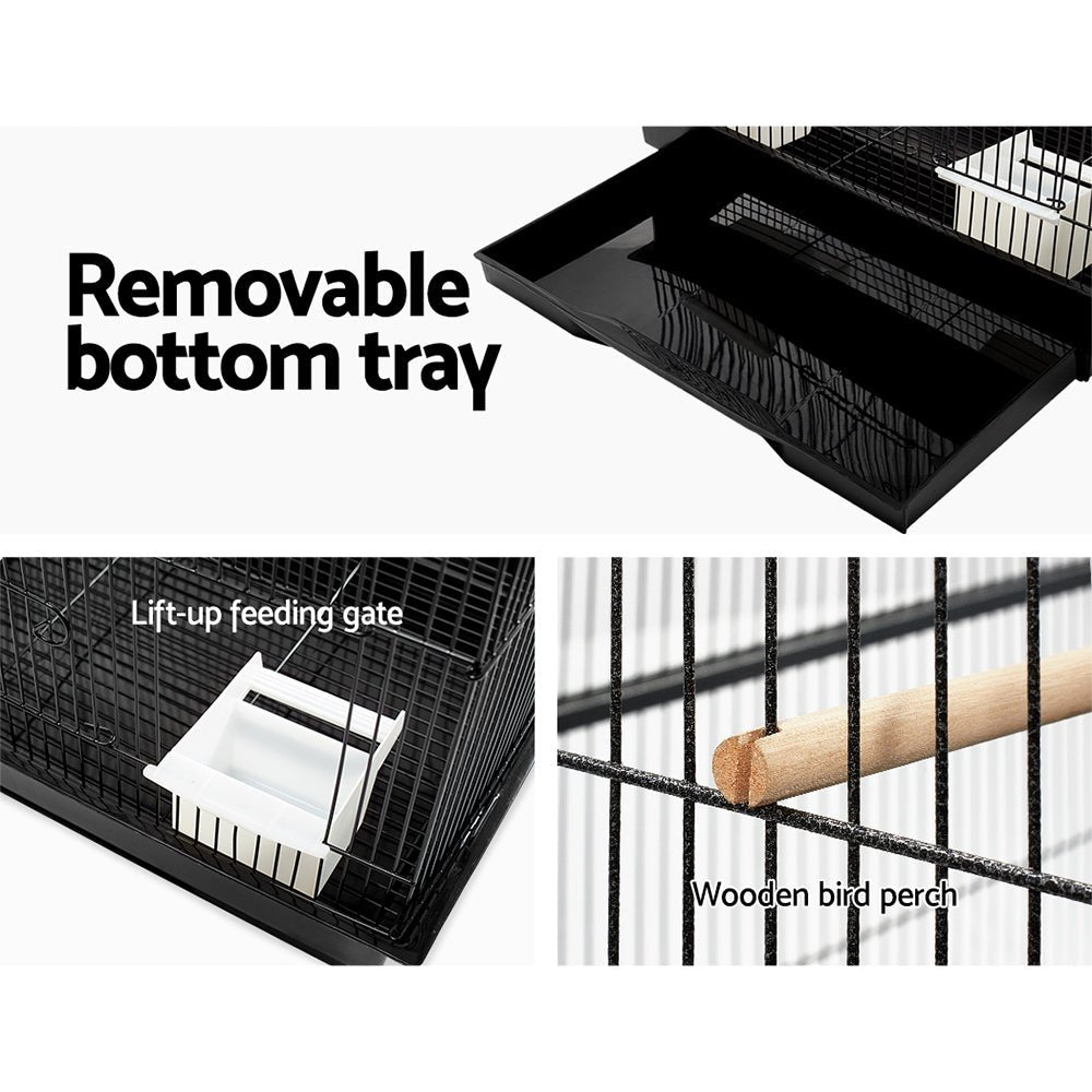 Medium Bird Cage with Perch - Black - Pet Care > Bird - Rivercity House & Home Co. (ABN 18 642 972 209) - Affordable Modern Furniture Australia