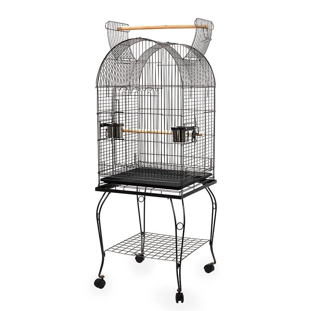 Large Bird Cage with Perch - Black - Pet Care - Rivercity House & Home Co. (ABN 18 642 972 209) - Affordable Modern Furniture Australia
