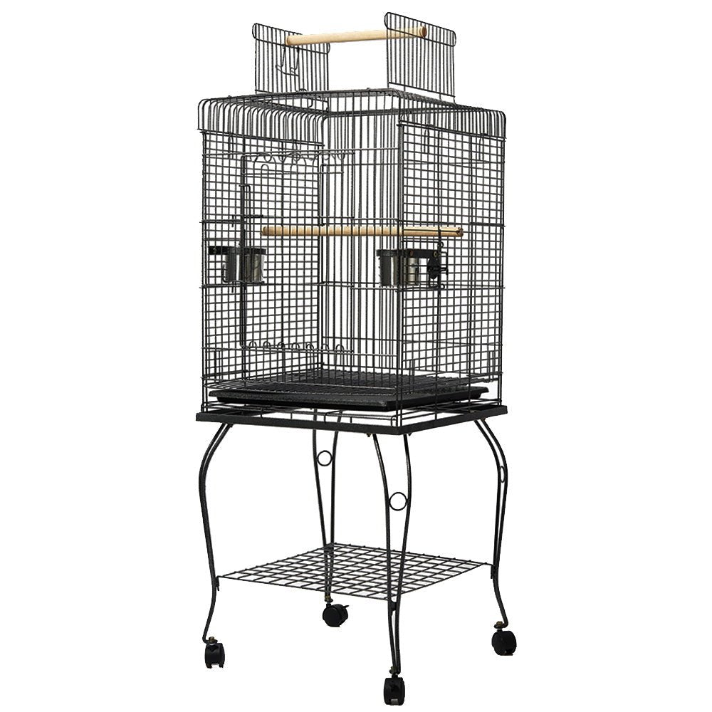 Large Bird Cage with Perch - Black - Pet Care > Bird - Rivercity House & Home Co. (ABN 18 642 972 209) - Affordable Modern Furniture Australia