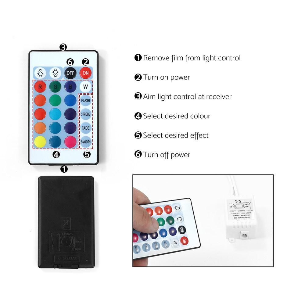 LED Bedside Table Side Table High Gloss Black - Rivercity House & Home Co. (ABN 18 642 972 209) - Affordable Modern Furniture Australia