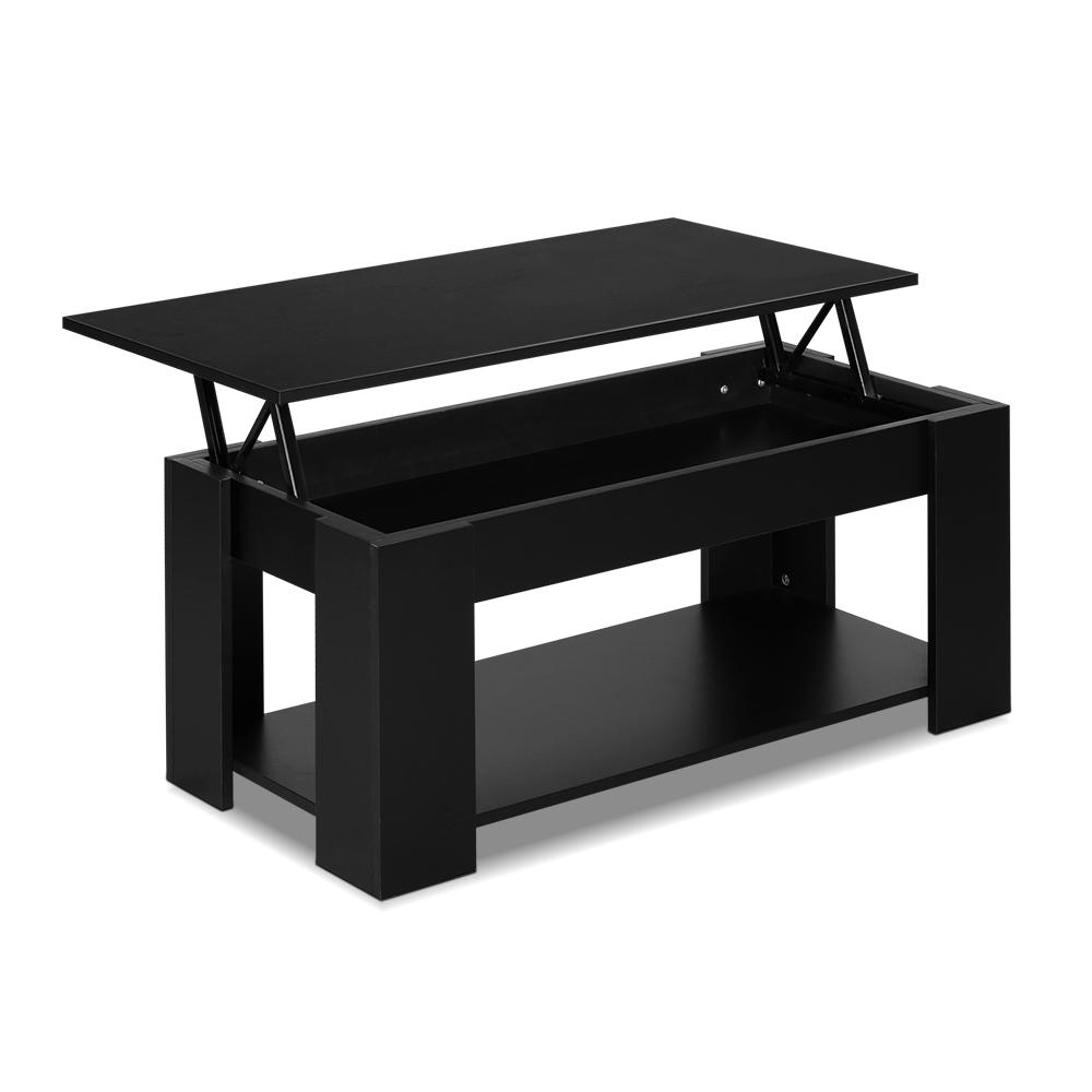 Lift Up Storage Coffee Table Black - Rivercity House & Home Co. (ABN 18 642 972 209) - Affordable Modern Furniture Australia