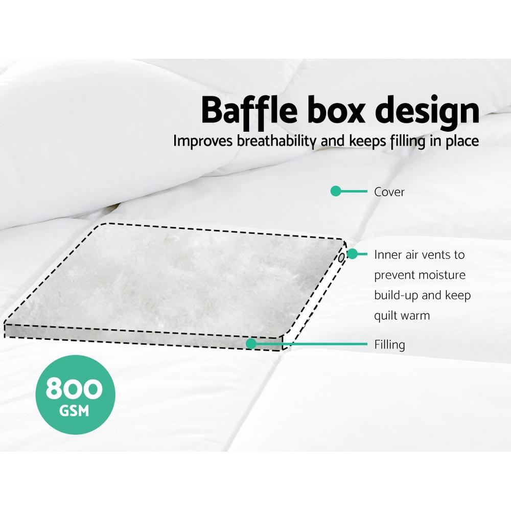 Microfibre Bamboo Quilt Duvet Doona Queen - Rivercity House & Home Co. (ABN 18 642 972 209) - Affordable Modern Furniture Australia