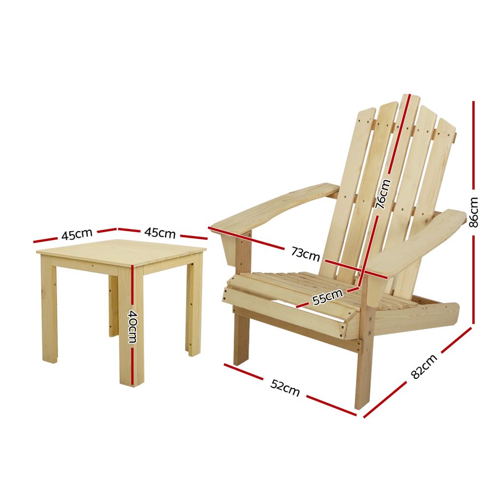 Outdoor Beach Style Lounge Set (Natural Wood) - Brand - Rivercity House & Home Co. (ABN 18 642 972 209) - Affordable Modern Furniture Australia