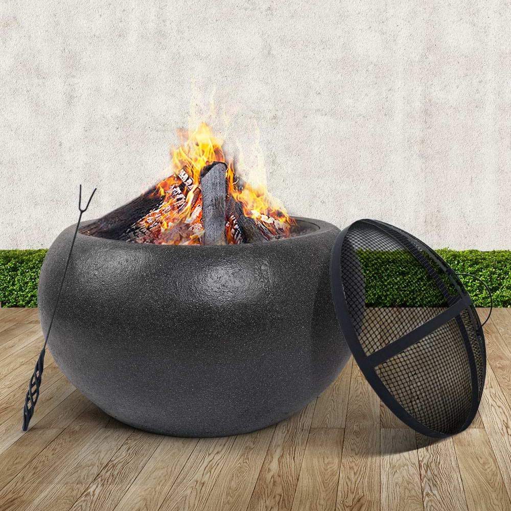 Outdoor Portable Fire Pit Bowl Wood Burning Patio Oven Heater Fireplace - Rivercity House & Home Co. (ABN 18 642 972 209) - Affordable Modern Furniture Australia