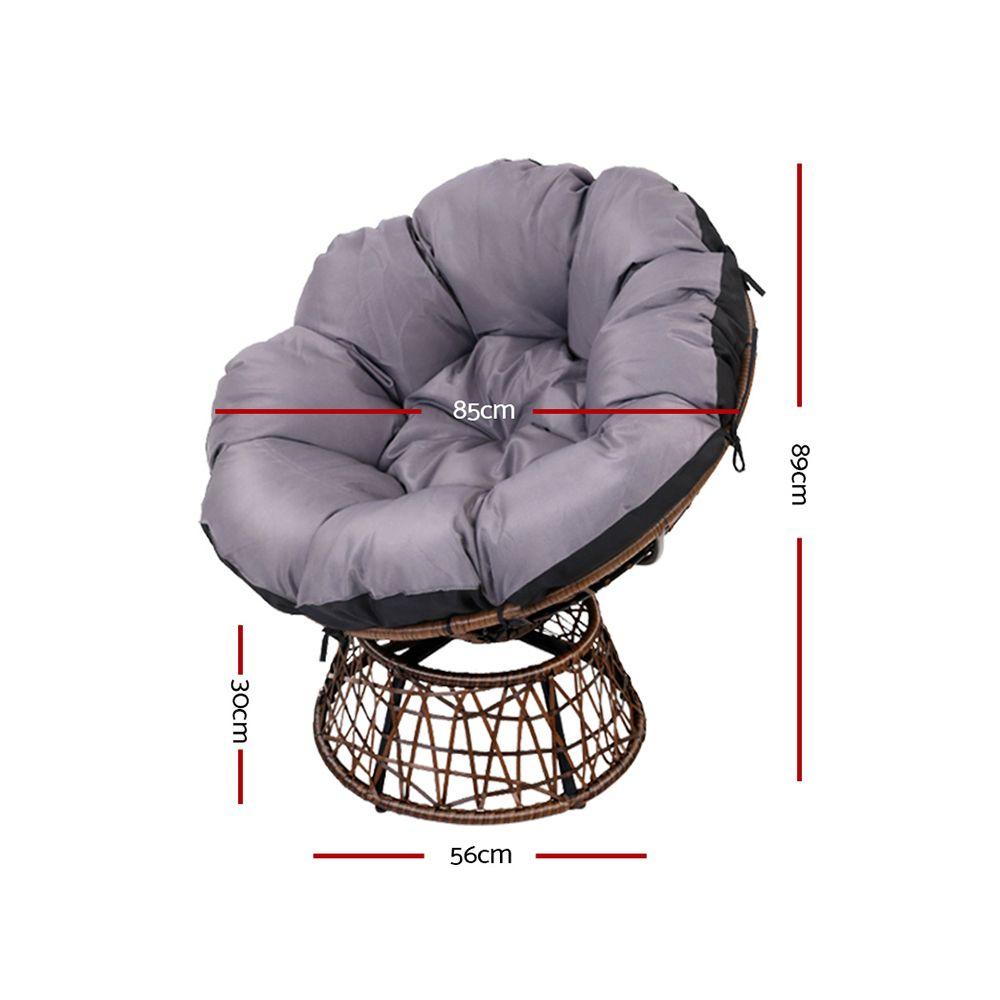 Papasan Chair - Brown - Rivercity House & Home Co. (ABN 18 642 972 209) - Affordable Modern Furniture Australia