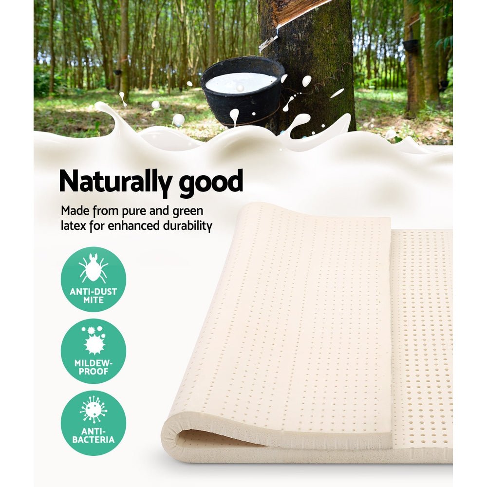 Pure Natural Latex Mattress Topper 7 Zone 5cm Queen - Rivercity House & Home Co. (ABN 18 642 972 209) - Affordable Modern Furniture Australia