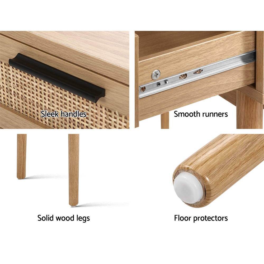 Rattan Living Package | 180CM TV Cabinet, Console Table with Drawers & Buffet Sideboard Cabinet - Furniture > Bedroom - Rivercity House & Home Co. (ABN 18 642 972 209) - Affordable Modern Furniture Australia