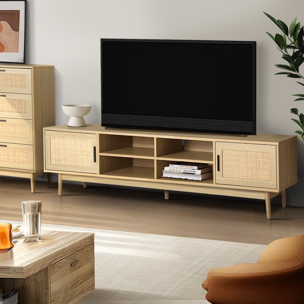 Rattan Living Package | 180CM TV Cabinet, Console Table with Drawers & Buffet Sideboard Cabinet - Furniture > Bedroom - Rivercity House & Home Co. (ABN 18 642 972 209) - Affordable Modern Furniture Australia