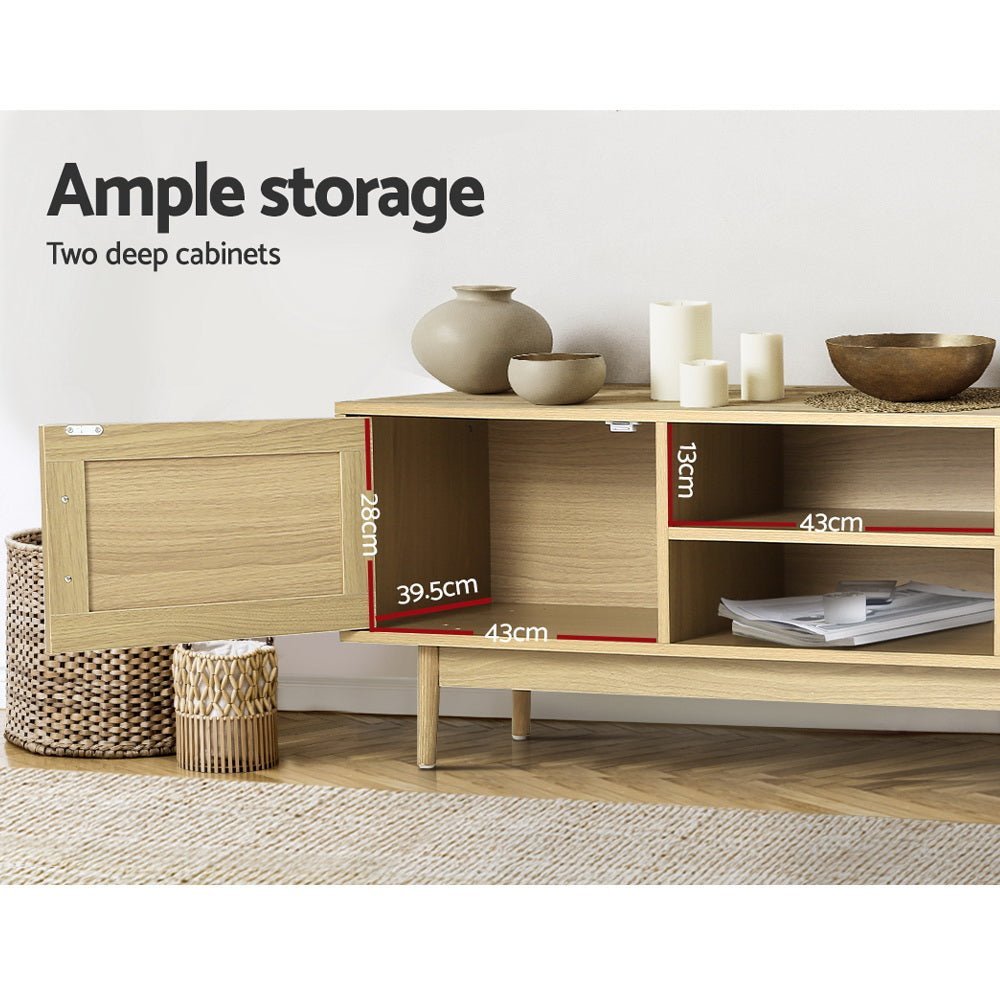 Rattan Living Package | 180CM TV Cabinet, Console Table with Drawers & Buffet Sideboard Cabinet - Furniture > Bedroom - Rivercity House & Home Co. (ABN 18 642 972 209) - Affordable Modern Furniture Australia