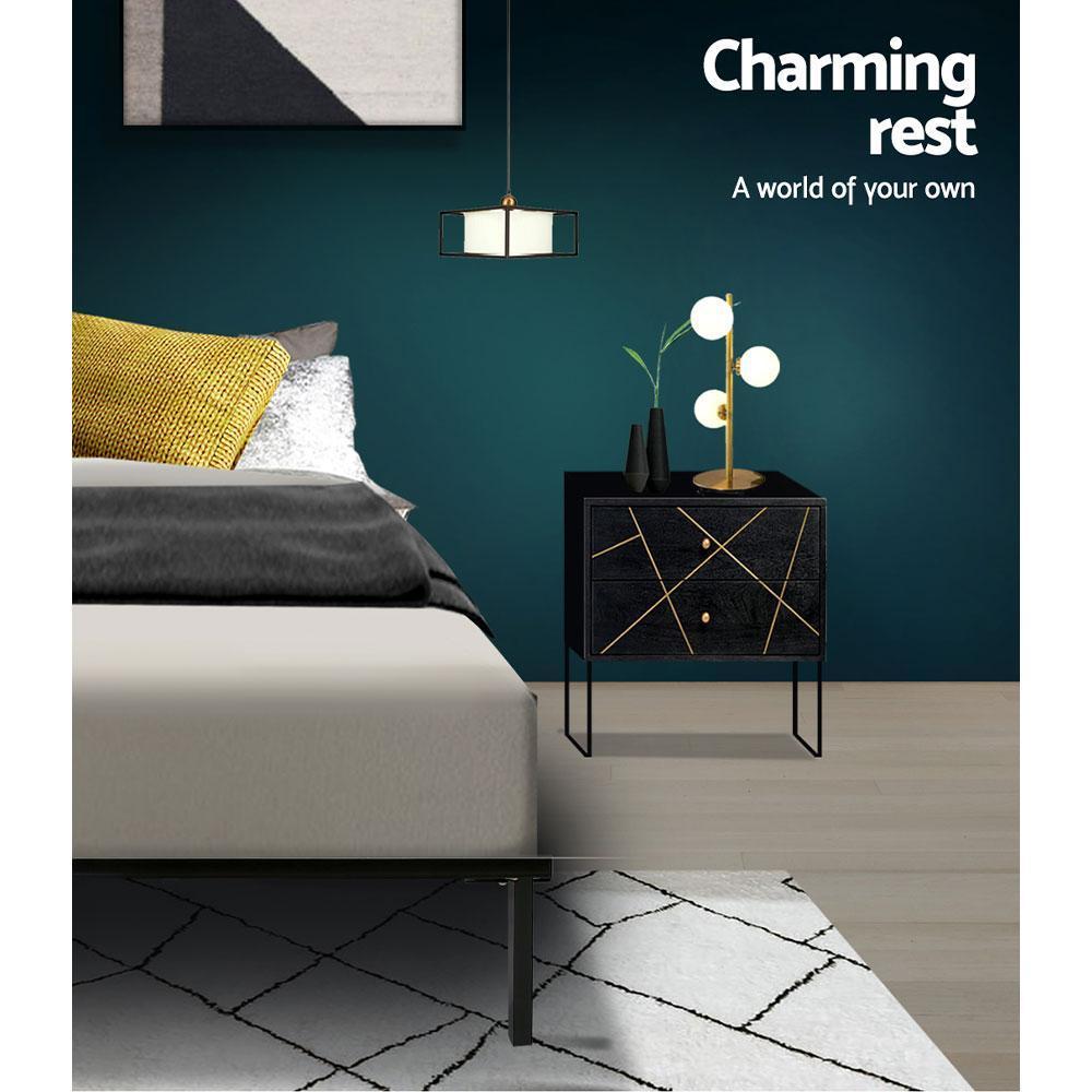 Single Package | Ted Metal Bed & Alzbeta Bonnell Spring Mattress (Medium Firm) - Furniture > Bedroom - Rivercity House & Home Co. (ABN 18 642 972 209) - Affordable Modern Furniture Australia