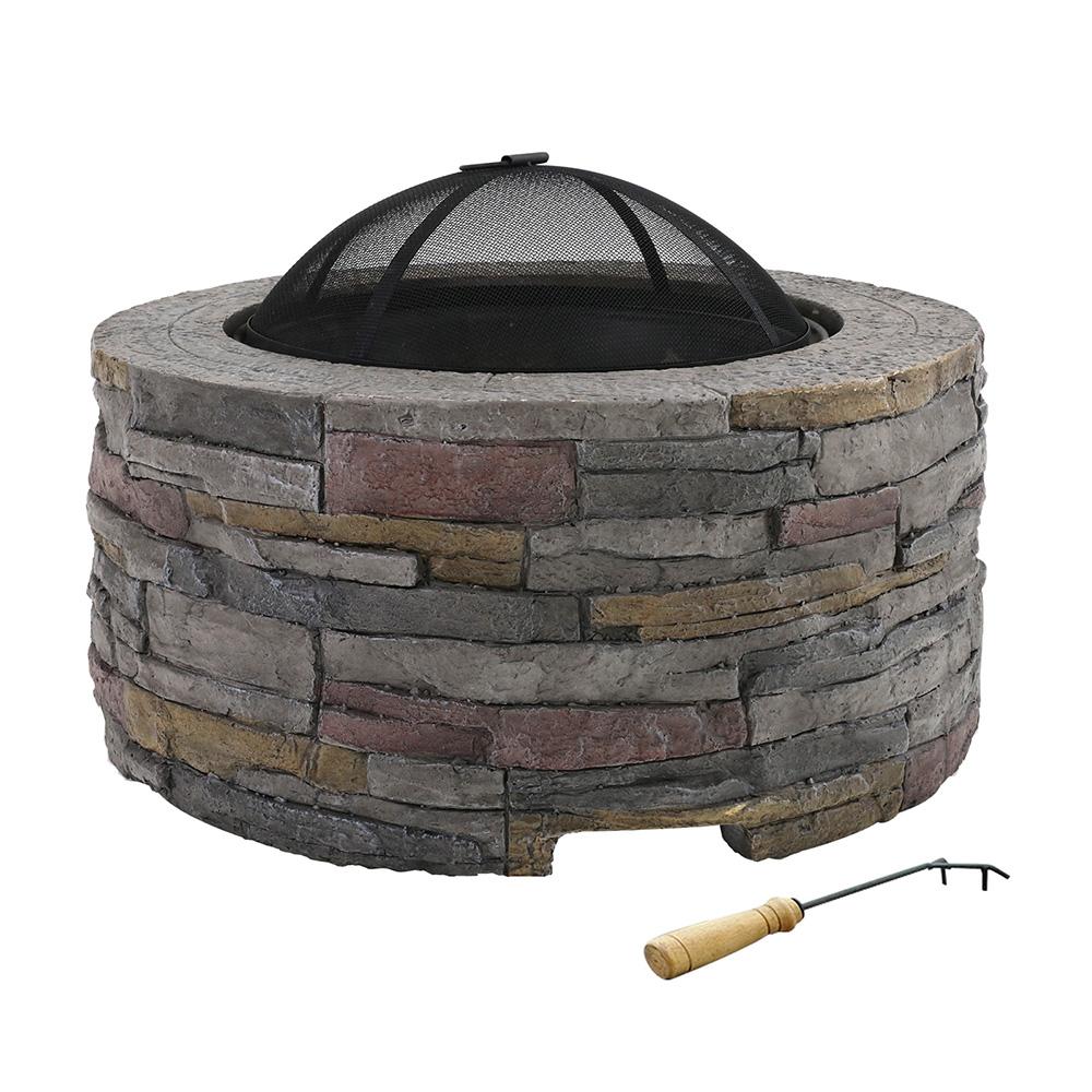 Stone Look Fire Pit - Rivercity House & Home Co. (ABN 18 642 972 209) - Affordable Modern Furniture Australia
