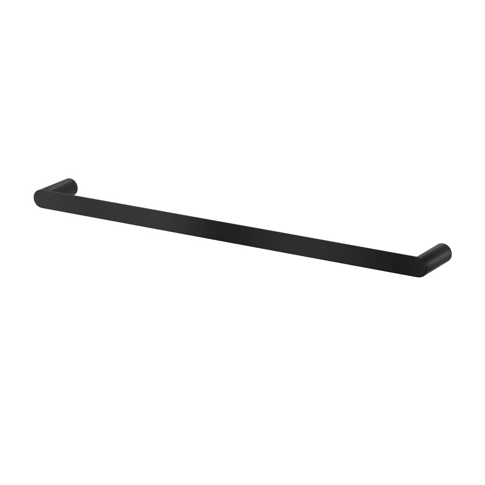 Towel Rail Rack Holder Single 600mm Wall Mounted Stainless Steel Black - Home & Garden > Bathroom Accessories - Rivercity House & Home Co. (ABN 18 642 972 209) - Affordable Modern Furniture Australia