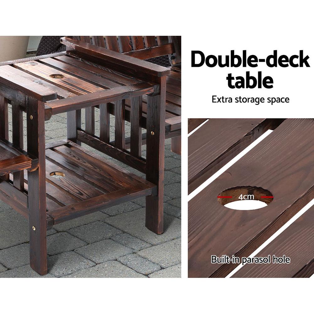 Wooden Love Seat Bench - Furniture - Rivercity House & Home Co. (ABN 18 642 972 209) - Affordable Modern Furniture Australia