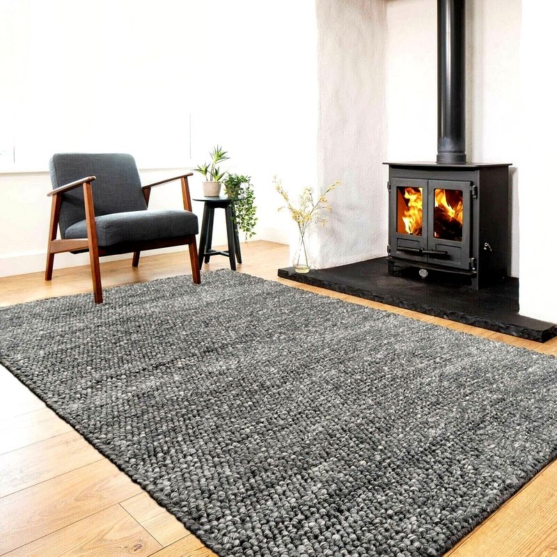 Wool Pebble Charcoal Lifestyle Rug 130x 180 cm - Home & Garden > Rugs - Rivercity House & Home Co. (ABN 18 642 972 209) - Affordable Modern Furniture Australia