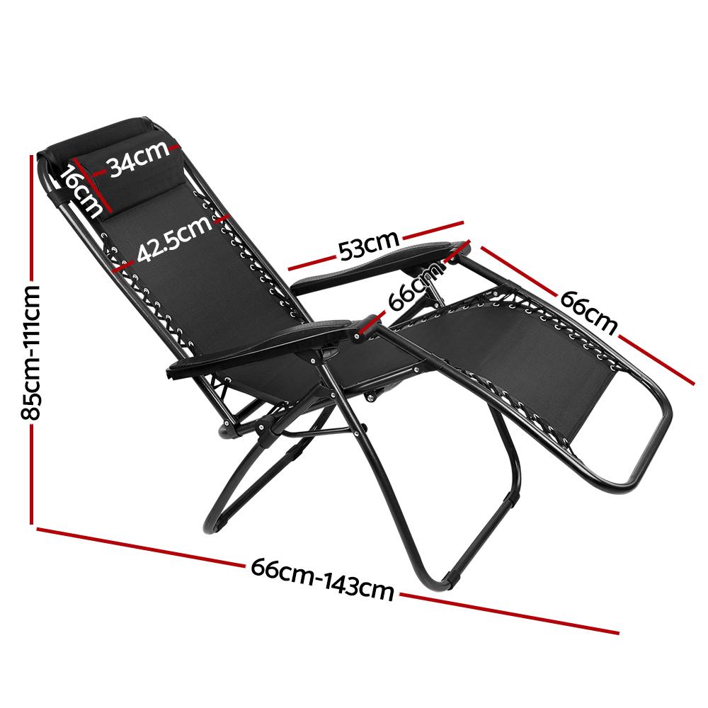 Zero Gravity Reclining Chairs Black (Twin Pack) - Rivercity House & Home Co. (ABN 18 642 972 209) - Affordable Modern Furniture Australia