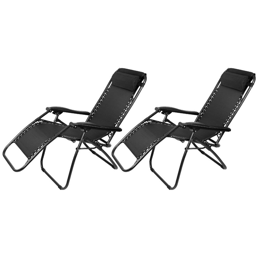Zero Gravity Reclining Chairs Black (Twin Pack) - Rivercity House & Home Co. (ABN 18 642 972 209) - Affordable Modern Furniture Australia